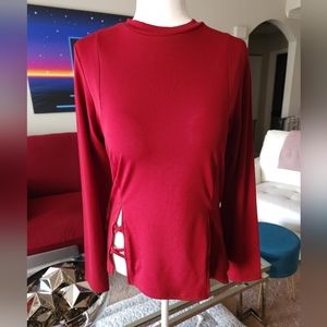 Shein Curve New Burgundy top